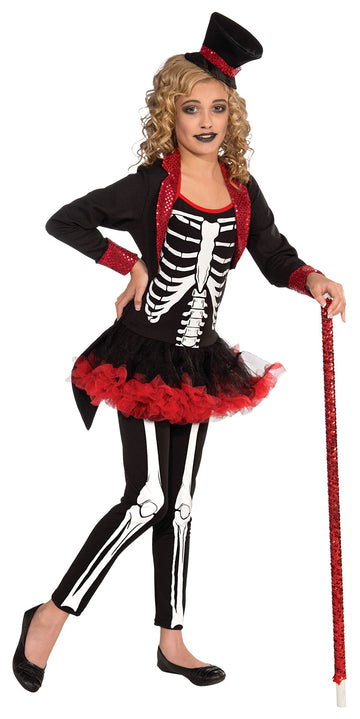 Forum Novelties Girl Ghoul Miss Bone Jangles Child Costume, Large