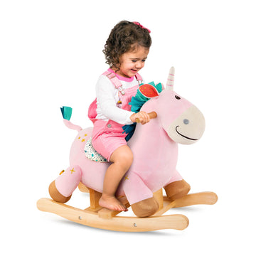 B. toys - Unicorn Rocker - Unicorn Rocking Toy - Wooden Ride-On - Classic Toys for Toddlers, Kids - 18 Months + - Rodeo Rocker -