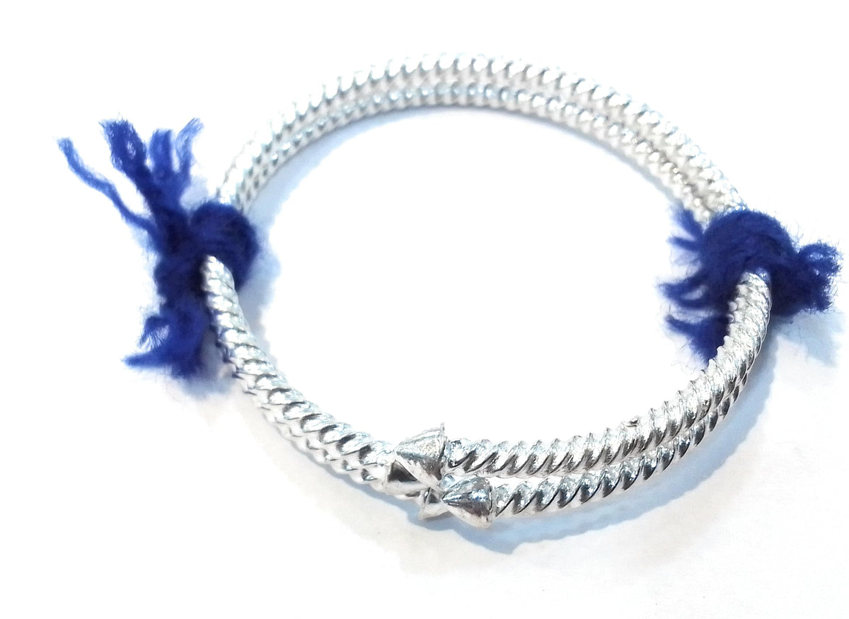 Pooja Jewellery Pure Silver Bangles For Baby Girl And Boy  Pack Of 2 Silver Bracelet Pair For Kids Age Kid 1 To 2 Years Old. (S