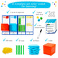 Simply magic 140+1 PCS Colorful Base Ten Blocks & Activities Set - Base Ten Blocks Classroom Set, Base 10 Math Manipulatives, Pl