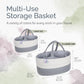 Kiddycare Woven Diaper Caddy Basket With Handle Lid Diaper Caddy Basket With Dividers For Baby Boy/Girl Nursery Baby Gift Basket