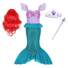 Eledobby Ariel Dress For Girls Little Mermaid Costume Princess Dress Up Halloween Birthday Outfits With Accessories Size 5-6 Yea