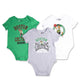Ultra Game Unisex Baby 3-Pack Short-Sleeve Onesies, Assorted, 0-3M