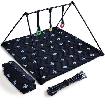 Travel Baby Play Mat For Babies 0-6 Months, Baby Play Mat, Newborn Travel Essentials, Tummy Time For Floor, Portable, Crosses Pa