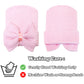 Sarfel Newborn Hats For Girls Hospital Hat Baby Girl Bows And Headbands Infant Beanie Nursery Caps Pink