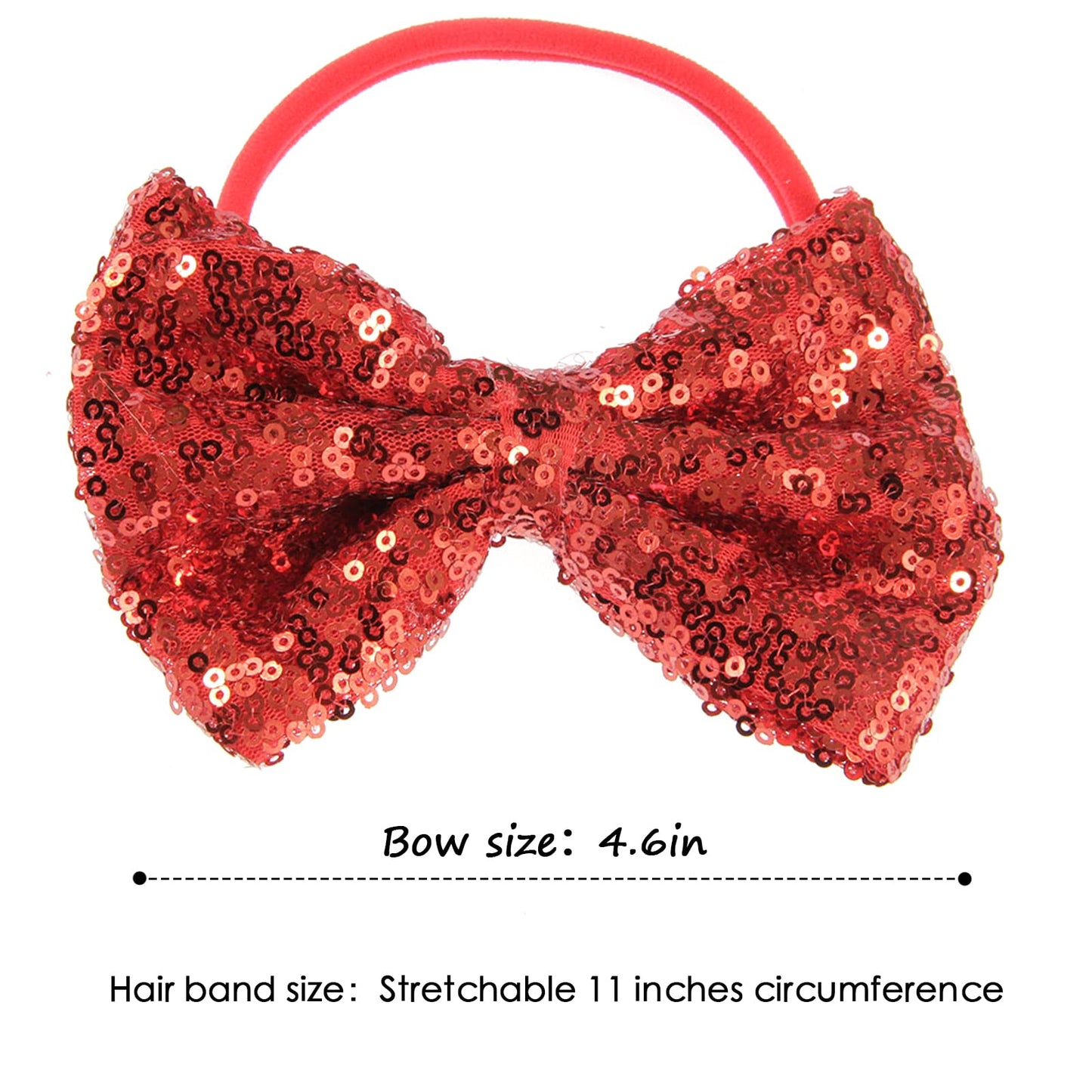 Song Qing Baby Infant Girls Hair Band Sequined Bow Headband Turban Knot Hair Headwear (Red)