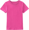 Cosland Toddler Baby Plain T-Shirts, Neon Pink, 4T