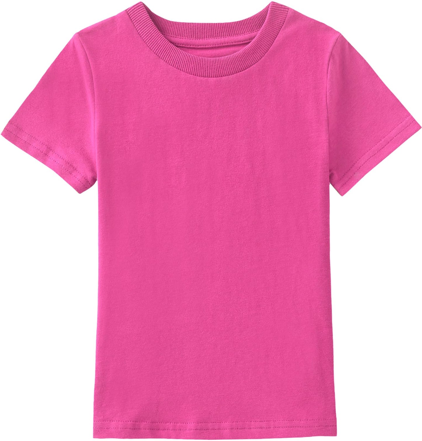 Cosland Toddler Baby Plain T-Shirts, Neon Pink, 4T