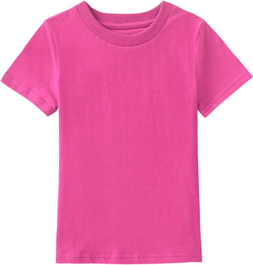 Cosland Toddler Baby Plain T-Shirts, Neon Pink, 2T