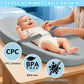 Baby Diaper Changing Pad, Wipeable Baby Changing Pad for Dresser, Contoured Waterproof Changing Pad with PU Cover, Non-Slip Safe