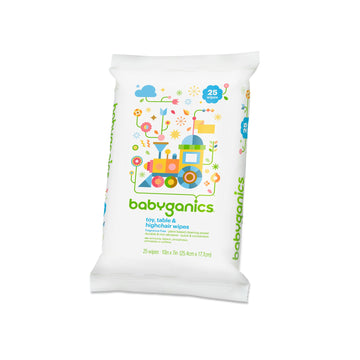 Babyganics Toy And Table Wipes, 25 Ct, Quick & Convenient
