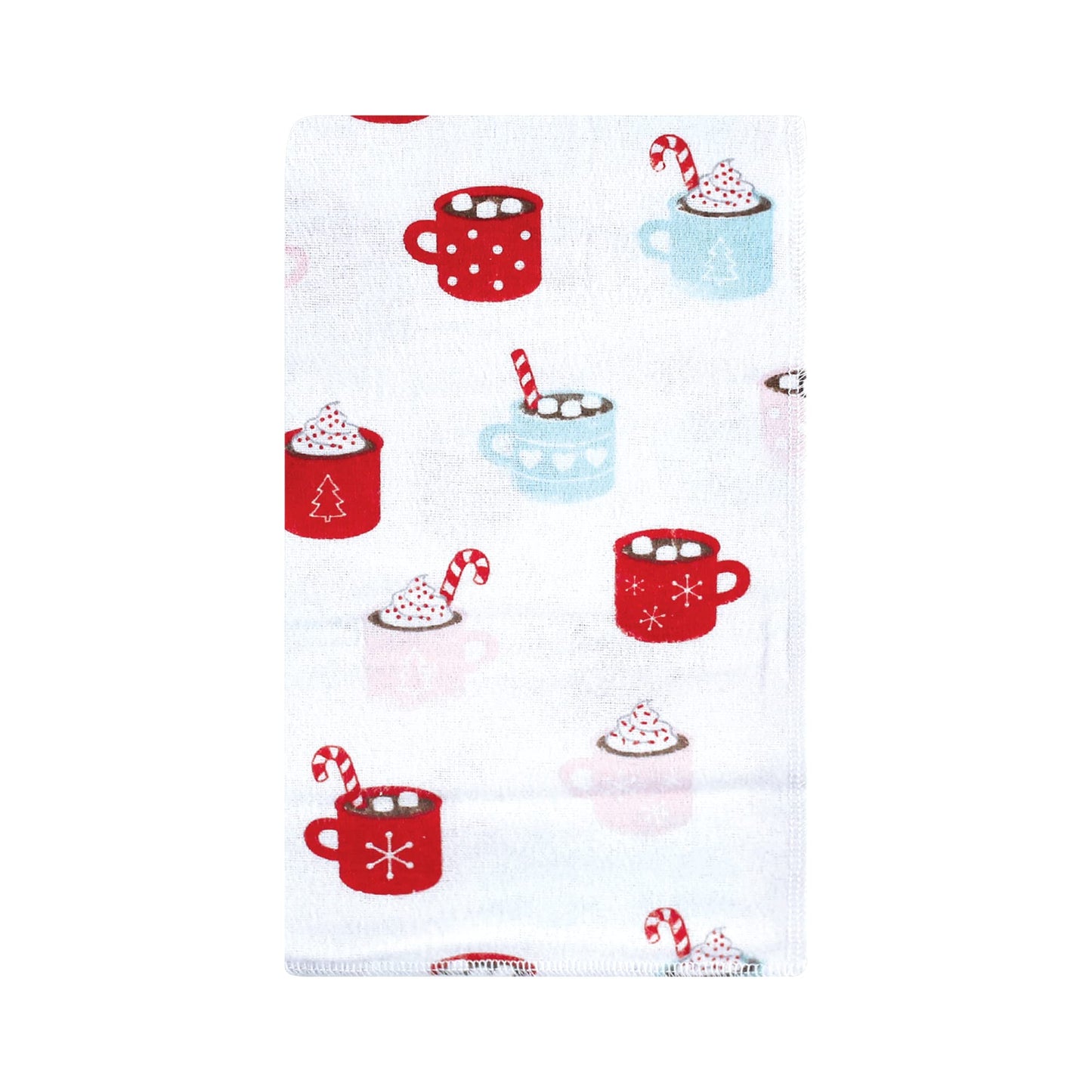 Hudson Baby Unisex Baby Cotton Flannel Burp Cloths, Hot Cocoa, One Size