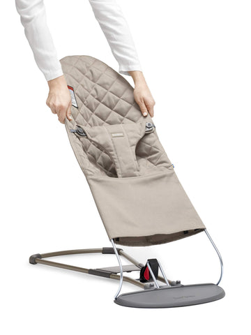 BabyBjrn Fabric Seat for Bouncer, Sand Gray, Cotton, Sand Gray, 1 Count (Pack of 1)