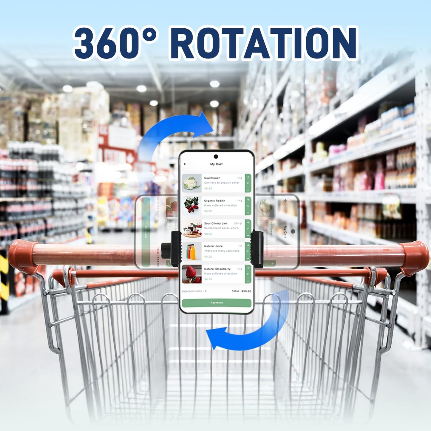 Onedone Stroller Phone Holder Mount For Baby Universal Phone Holder For Stroller Golf Cart Bike Shopping Cart Stroller Phone Mou