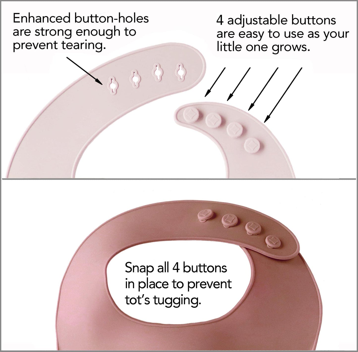 Ymcf Products 2-Pack Waterproof Silicone Baby Bib Lightweight Comfortable Easy-Wipe Clean (Lilac/Plum)