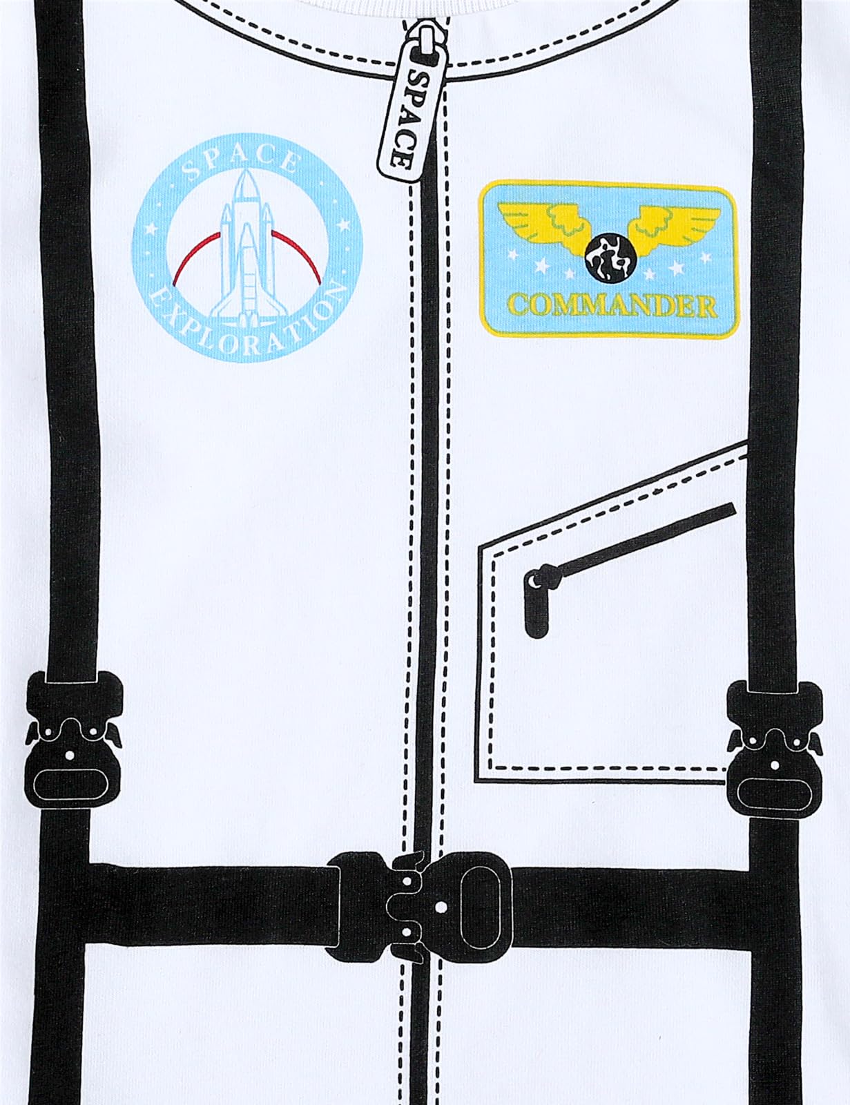 Cosland Toddler Astronaut Shirt Little Boys Halloween Costume, White, 3T