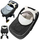 Carseat Cover For Winter, 2 In 1 Infant Car Seat Cover - Cold Weather Canopy Cover For Baby Seat Or Stroller With Warm Thickened