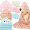 12 Pcs Hooded Baby Towels, Soft Baby Towels, Absorbent Baby Bath Towels, 3 Pcs Baby Towels, And 9 Pcs Baby Washcloths For Newbor