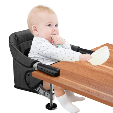 Hook On Chair, Clip On High Chair, Fold-Flat Storage Portable Baby Feeding Seat, High Load Design, Attach To Fast Table Chair Re