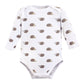 Hudson Baby Unisex Baby Cotton Long-Sleeve Bodysuits, Hedgehog, 9-12 Months