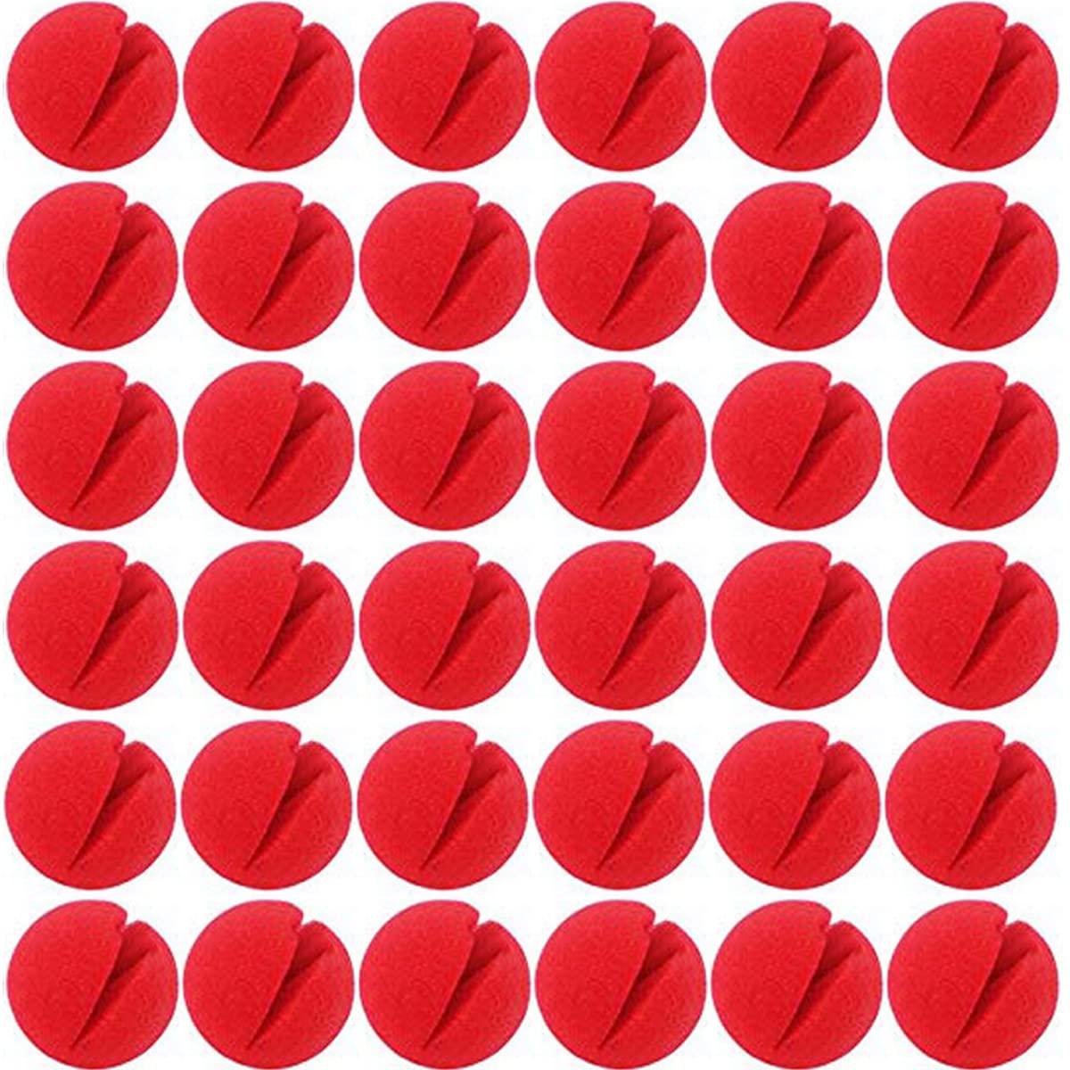Tihood 35Pcs 2'X2' Red Circus Clown Nose Bulk For Party Halloween Costume Supplies Christamas
