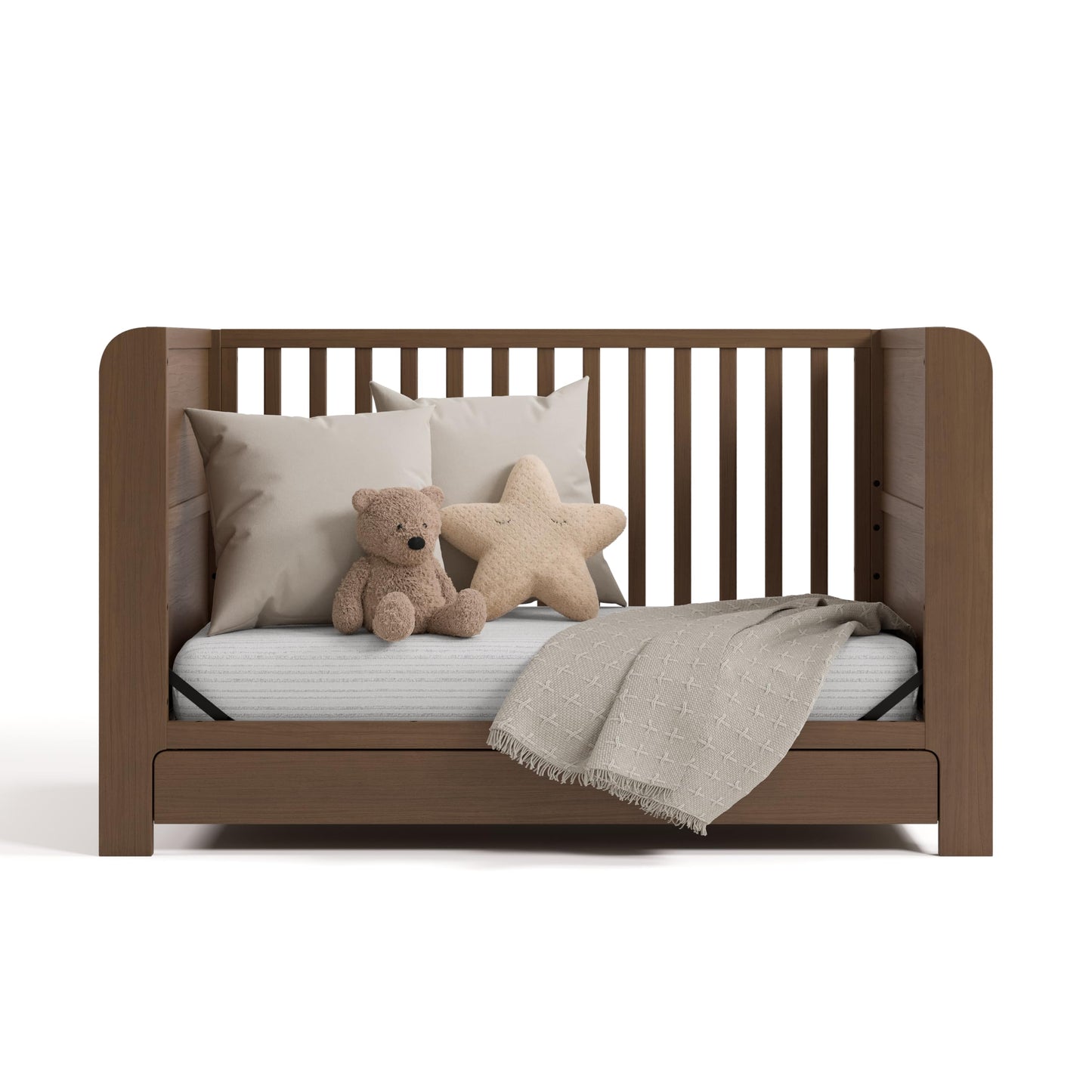 Graco Read-With-Me 4-In-1 Convertible Crib With Drawer (Hazelnut) - Greenguard Gold Certified Converts To Toddler Bed, Daybed, A