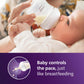 Philips Avent Natural All-In-One Baby Gift Set, Bottles With Natural Response Nipples 2X 4Oz (Slow Flow, Flow 2), 2X 9Oz (Medium