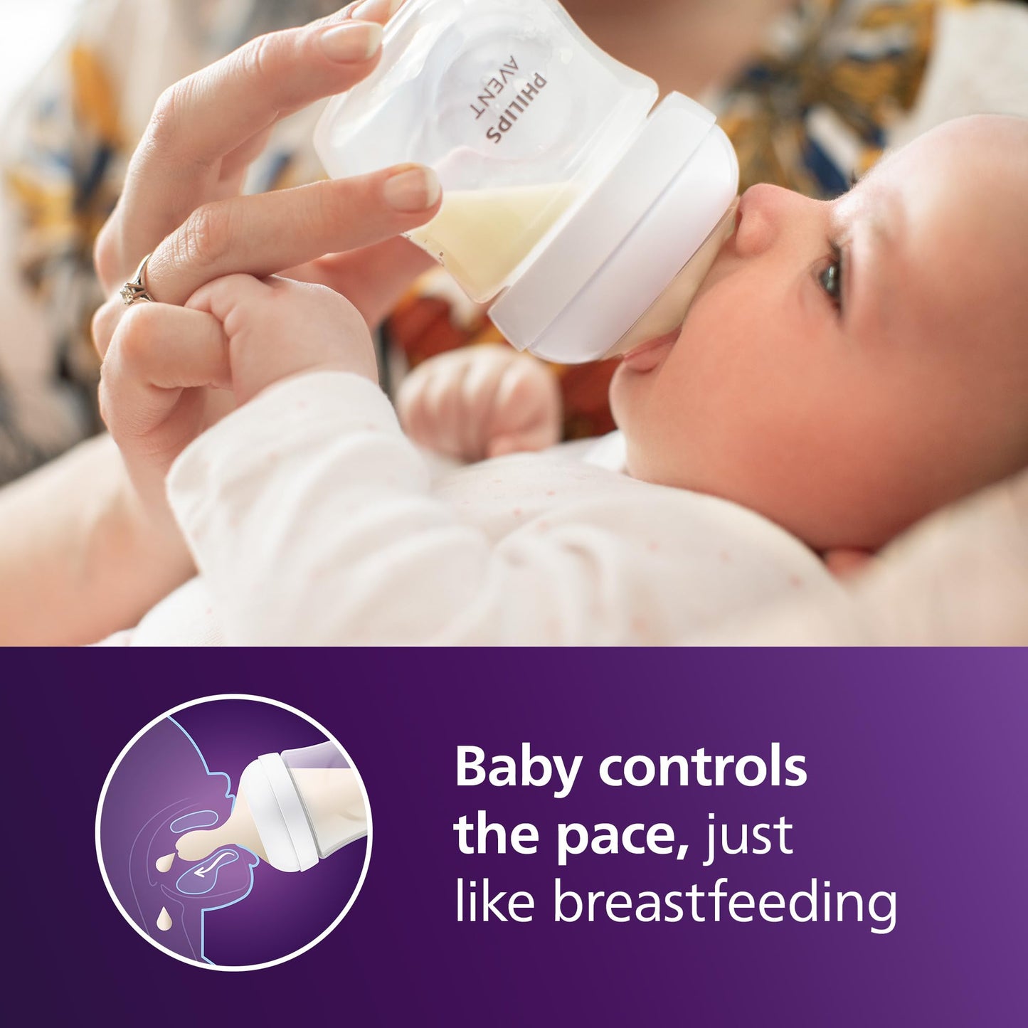 Philips Avent Natural All-In-One Baby Gift Set, Bottles With Natural Response Nipples 2X 4Oz (Slow Flow, Flow 2), 2X 9Oz (Medium