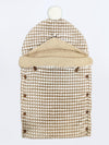 Yellow Apple Winter Baby Sleeping Bag |Soft Hooded Baby Wrap with Button Closure for Newborns & Toddlers|Beige