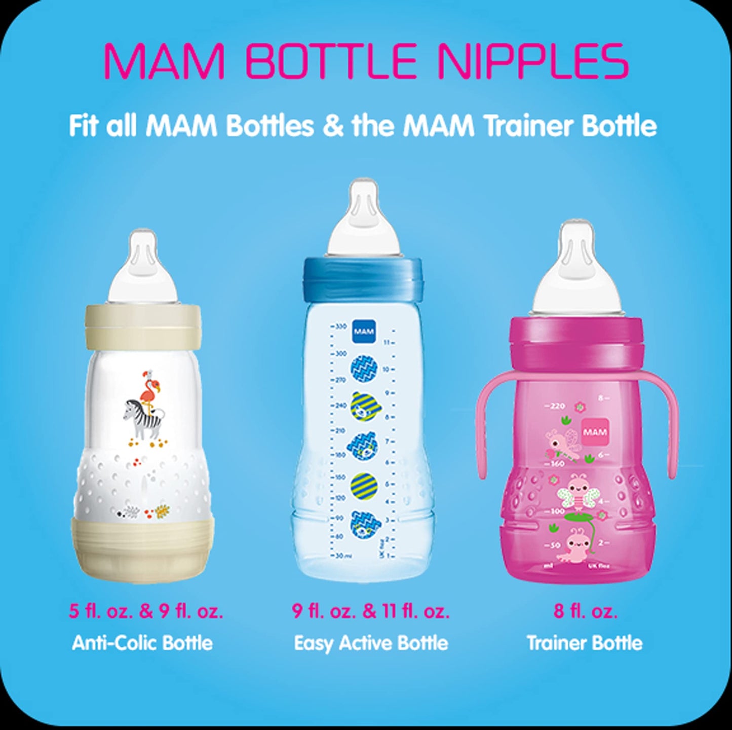 Mam Bottle Nipples Slow Flow Nipple Level 1, For Newborns And Older, Skinsoft Silicone Nipples For Baby Bottles, Fits All Mam Bo