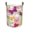 Pevtufa Butterflies And Vintage Foldable Laundry Basket Organizer,Fabric Clothes Toy Storage Basket Nursery Hamper Storage Bin F