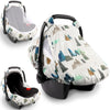 Baby Car Seat Cover, Adventure Mountains Carseat Canopy For Babies, Infant Carseat Cover, Summer Cozy Net Cover, Universal Fit,