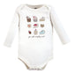 Hudson Baby Unisex Baby Cotton Long-Sleeve Bodysuits Sweet Bakery 3-Pack, 9-12 Months