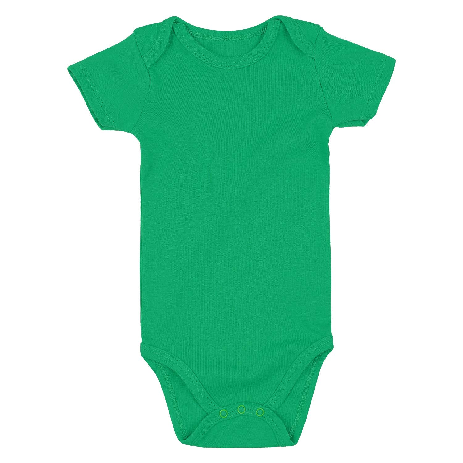 Romperinbox Unisex Solid Baby Bodysuit 0-24 Months (Green, 6-9 Months)