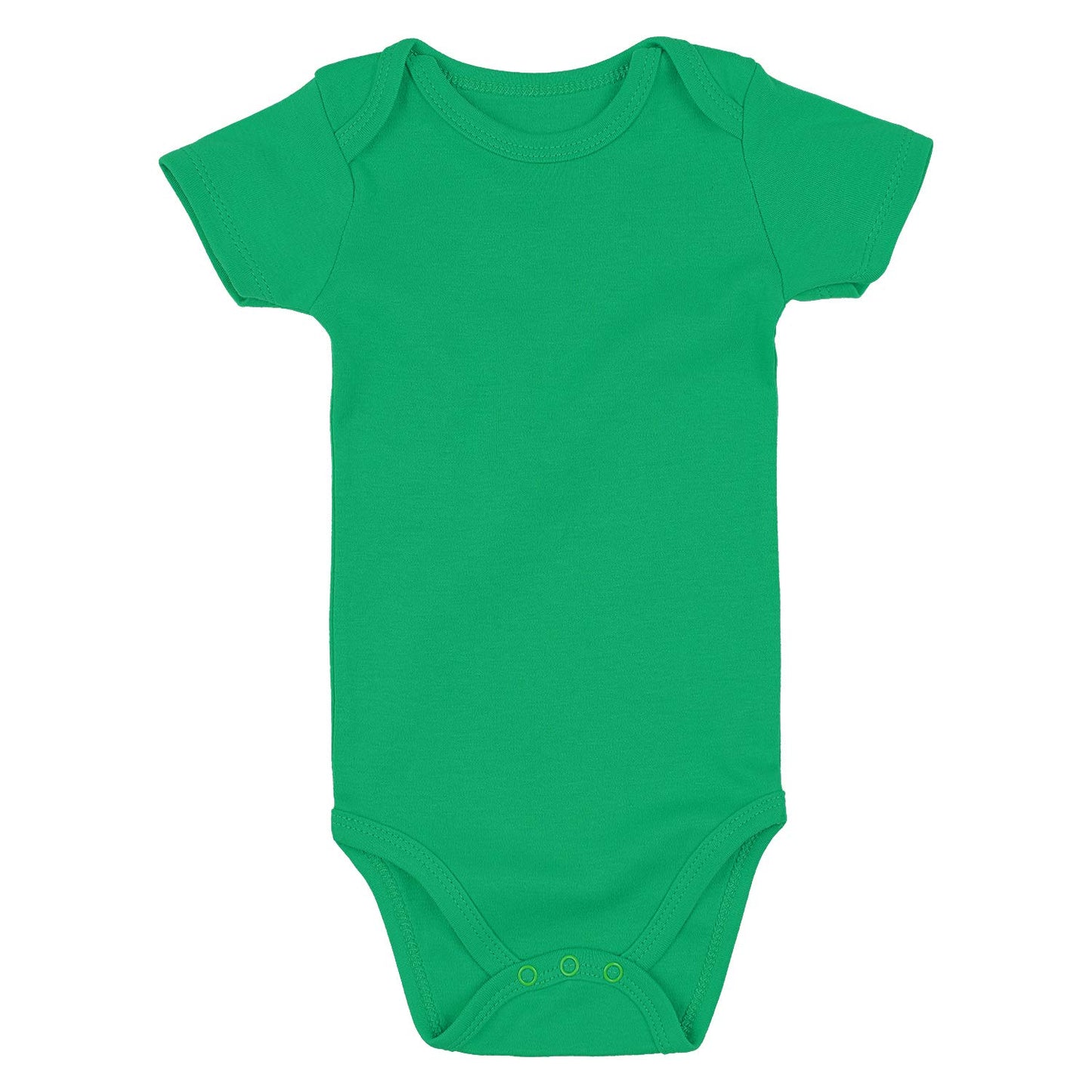 Romperinbox Unisex Solid Baby Bodysuit 0-24 Months (Green, 12-18 Months)