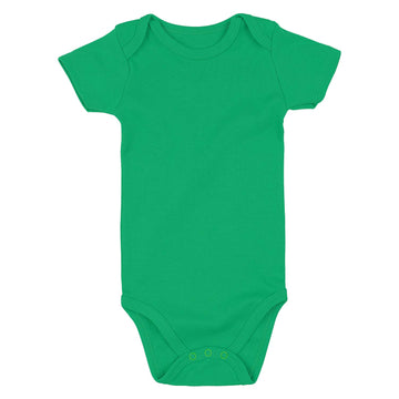 Romperinbox Unisex Solid Baby Bodysuit 0-24 Months (Green, 12-18 Months)