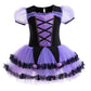 DYMCII Baby Girls Princess Ballet Dress Short Sleeve Leotards Skirted Tutu Witch Halloween Christmas Party Fancy Costume Lavende