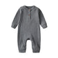 Baby Boy Girl 2 Pack Solid Romper Short/Long Sleeve One Piece Jumpsuits Clothes Sets (Dark Grey & Light Grey, 6-9 Months)