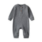Baby Boy Girl 2 Pack Solid Romper Short/Long Sleeve One Piece Jumpsuits Clothes Sets (Dark Grey & Light Grey, 9-12 Months)