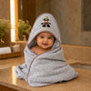 TINYTYKE CuddleWrap Hooded Baby Blanket for Newborn Baby | Grey