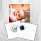 The Grandparent Gift Company- White Shadowbox Frame 6 X 6 Table Or Shelf Frame With Dedicated    Sentiment- Baby Handprint Dedic