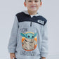 Star Wars The Child Infant Baby Boys Fleece Half Zip Pullover Hoodie Gray 18 Months