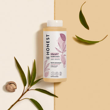 The Honest Company Foaming Bubble Bath | Gentle For Baby | Naturally Derived, Tear-Free, Hypoallergenic | Sweet Almond Nourish,