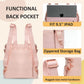 Mini Diaper Bag Leather By Miss Fong,Small Diaper Bag With In Bag Organizer, Insulated Pocket And Shoulder Strap(Pink Rose)