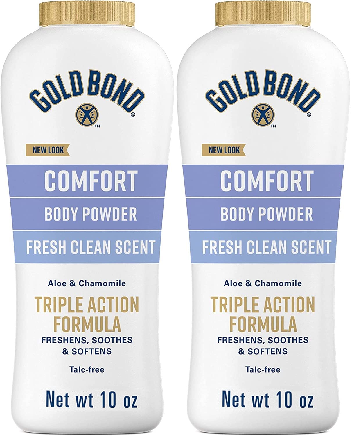 Gold Bond Ultimate Comfort Body Powder 10 Oz. (Pack Of 2), Talc-Free Formula With Aloe & Chamomile