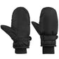 American Trends Toddler Winter Gloves Snow Mittens For Kids Girls Boys Waterproof Ski Mitten Warm Fleece Glove Pure Black M