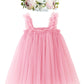 Bgfks Layered Tulle Tutu Dress For Toddler Girls,Baby Girl Rainbow Tutu Princess Skirt Set With Flower Headband.(Pink,18 Months)