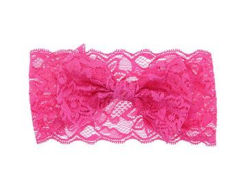 Koolgil Baby Girl'S Elegant Lace Bow Knot Headband Children'S Rhinestone Pearl Lace Headband For Birthday Party Photography (Fuc