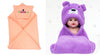 CTMKIDS Baby Wrap with Cap for Kids 74x74 cm  Peach & Baby Hooded Cum Wrap Blanket for Kids 92x66 cm  Purple