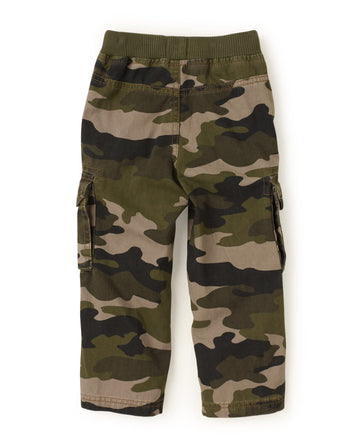 The Children'S Place Baby Boys Uniform Pull On Chino Cargo Infant And Toddler Pants, Olive Camo Single, 3T Us